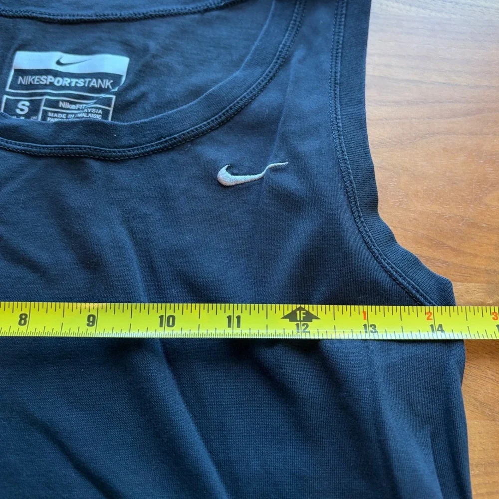 Nike Tank Top Womens Small Black Nike Fit Dry Embroidered Swoosh Athletic Gym